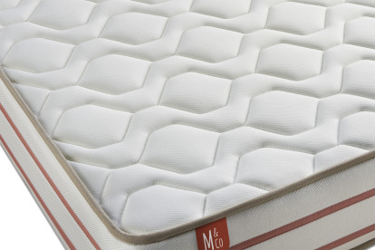 Ensemble Matelas Sommier 90x200 cm - Sommier Blanc (en kit) - Le Doux
