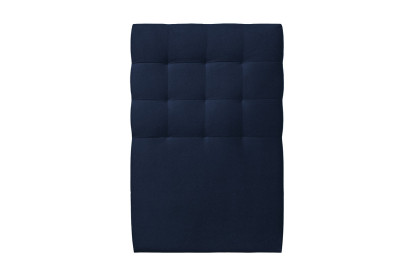 Lit 90x190 cm - Sommier tapissier H29 cm + tête de lit capitonnée - Tissu Velours Bleu Océan