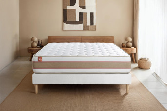 Ensemble Matelas Sommier 160x200 cm - Sommier Blanc (déjà monté) - Le Délicat