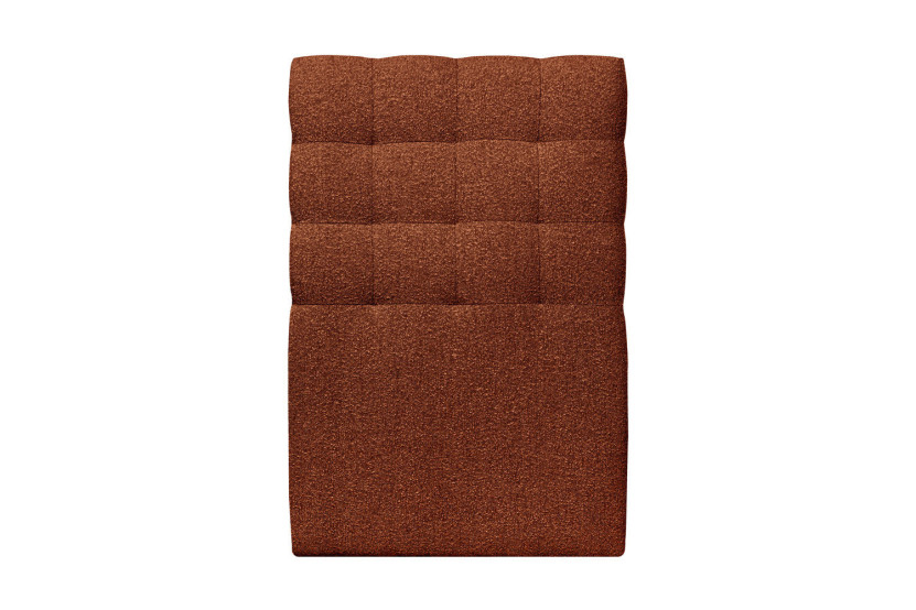 Lit 90x190 cm avec Tête de lit capitonnée - Tissu Bouclette