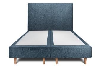 Lit 2x80x200 cm avec Tête de lit tapissée - Tissu Bouclette
