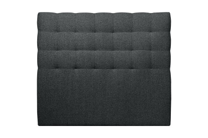 Tête de lit 150 cm Capitonnée - Tissu Bouclette Noir