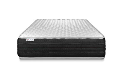 Ensemble Matelas Sommier 90x190 cm - Sommier Blanc (déjà monté) - Vitalmemo One