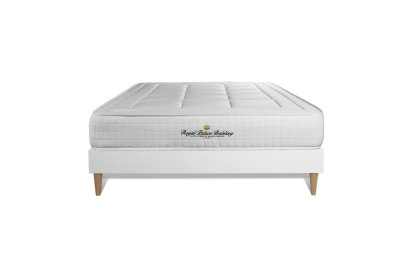 Ensemble Matelas Sommier 140x200 cm - Sommier Blanc (en kit) - Balmoral