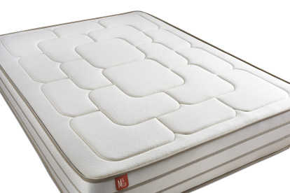 Pack lit complet 160x200 cm - Matelas + Sommier Blanc + 2 oreillers + Couette - Le Douillet