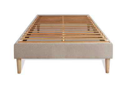 Ensemble Matelas Sommier 90x200 cm - Sommier Beige (en kit) - Le Doux