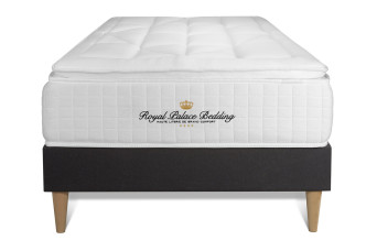 Ensemble Matelas Sommier 90x200 cm - Sommier Noir (déjà monté) - George V