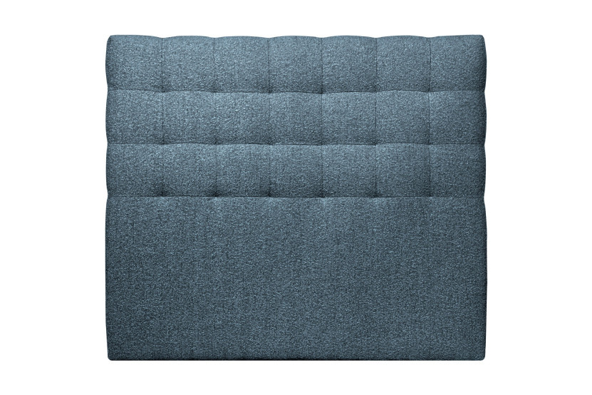 Tête de lit 200 cm Capitonnée - Tissu Bouclette Bleu