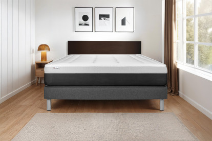 Ensemble Matelas Sommier 200x200 cm - Sommier Gris (en kit) - Vital Form