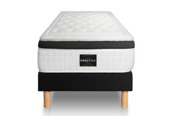 Ensemble Matelas Sommier 80x200 cm - Sommier Noir (en kit) - Privilège