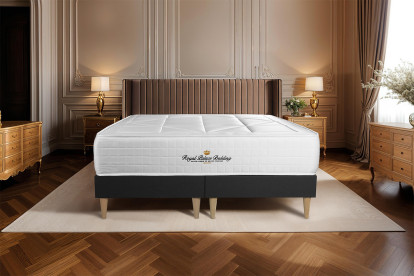 Ensemble Matelas Sommier 160x200 cm - 2 Sommiers Noir - Windsor