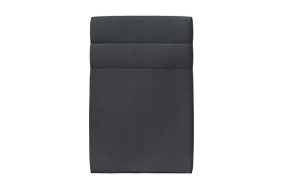 Lit 90x200 cm - Sommier tapissier H29 cm + tête de lit à lignes - Tissu Velours Gris Anthracite