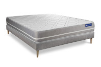 Ensemble Matelas Sommier 120x190 cm - Sommier Gris (en kit) - Actilatex Touch Ensemble Matelas Sommier 120x190 cm - Sommier Gris (en kit) - Actilatex Touch