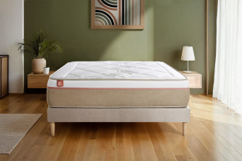 Matelas 140x200 cm Ressorts ensachés et Mémoire de forme - Le Soyeux