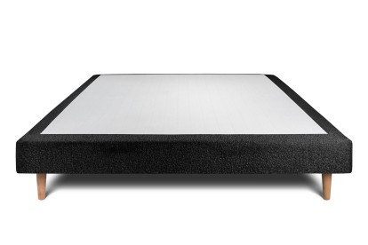 Sommier Tapissier 150x190 cm - H29 cm - Bouclette - Noir