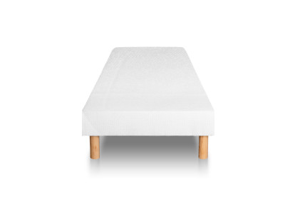 Ensemble Matelas Sommier 90x190 cm - Sommier Blanc (déjà monté) - Supérieur