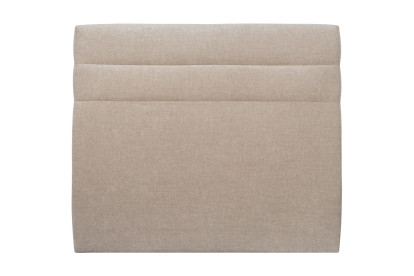 Tête de lit 200 cm Lignes - Tissu Toile Natté Beige Brun