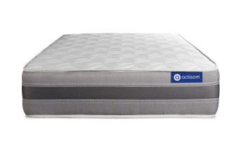 Ensemble Matelas Sommier 90x200 cm - Sommier Gris (en kit) - Actiflex Relax