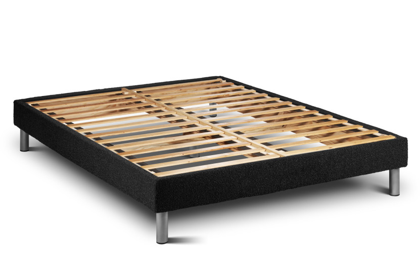 Ensemble Matelas Sommier 140x200 cm - Sommier Noir (en kit) - Vital Form