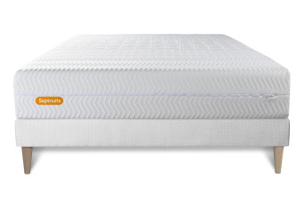 Ensemble Matelas Sommier 160x200 cm - Sommier Blanc (en kit) - Memo Bio