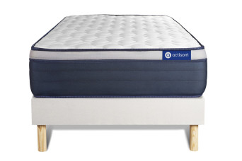 Ensemble Matelas Sommier 80x200 cm - Sommier Blanc (en kit) - Actiflex Max