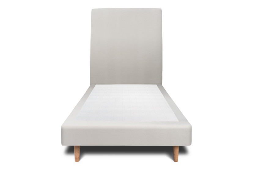 Lit 90x200 cm avec Tête de lit tapissée - Tissu Velours