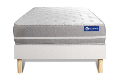 Ensemble Matelas Sommier 80x190 cm - Sommier Blanc (en kit) - Actiflex Touch