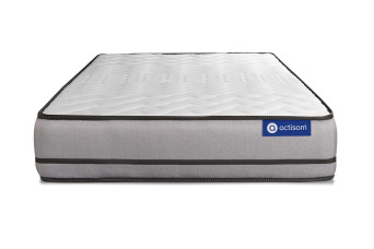 Ensemble Matelas Sommier 90x200 cm - Sommier Blanc (en kit) - Actiflex Night