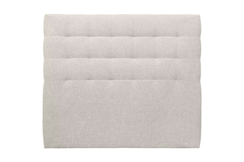 Tête de lit 200 cm Capitonnée - Tissu Toile Natté Beige Clair