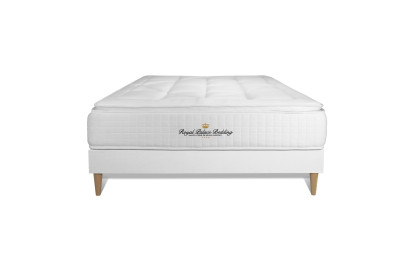 Ensemble Matelas Sommier 140x200 cm - Sommier Blanc (en kit) - George V