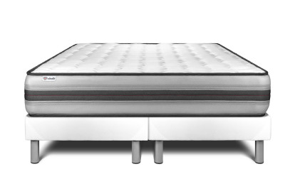 Ensemble Matelas Sommier 180x200 cm - 2 Sommiers Blanc - Vitalpower Recover