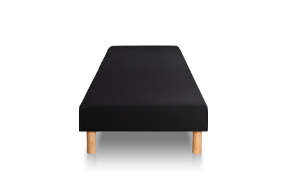 Ensemble Matelas Sommier 80x200 cm - Sommier Noir (déjà monté) - Suite