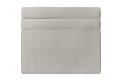 Tête de lit 135 cm Lignes - Tissu Velours Gris Clair