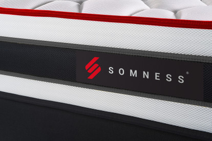 Ensemble Matelas Sommier 90x190 cm - Sommier Noir (en kit) - Energy