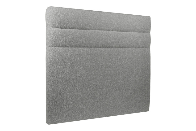 Tête de lit 160 cm Lignes - Tissu Bouclette Gris