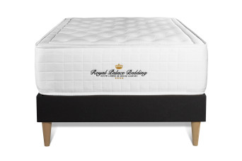 Ensemble Matelas Sommier 90x200 cm - Sommier Noir (en kit) - Buckingham Ensemble Matelas Sommier 90x200 cm - Sommier Noir (en kit) - Buckingham