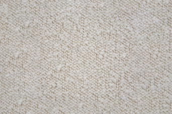 Lit 135x190 cm avec Tête de lit capitonnée - Tissu Bouclette Beige Clair