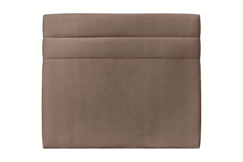 Tête de lit 160 cm Lignes - Tissu Velours Taupe
