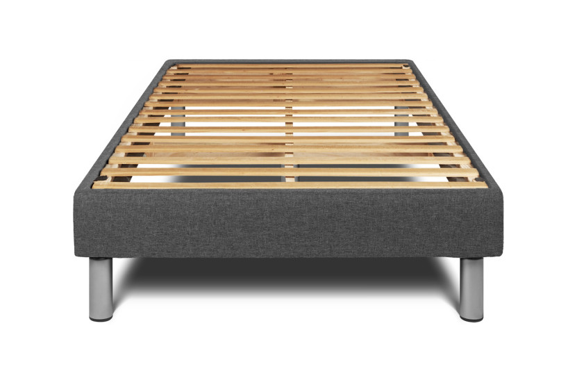 Ensemble Matelas Sommier 90x200 cm - Sommier Gris (en kit) - Vitalspring