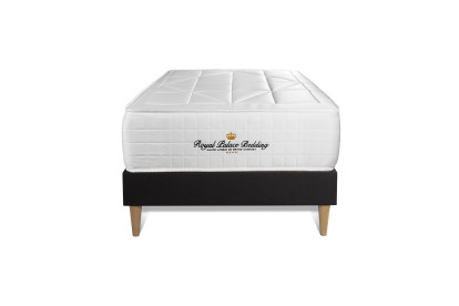 Ensemble Matelas Sommier 90x200 cm - Sommier Noir (déjà monté) - Windsor