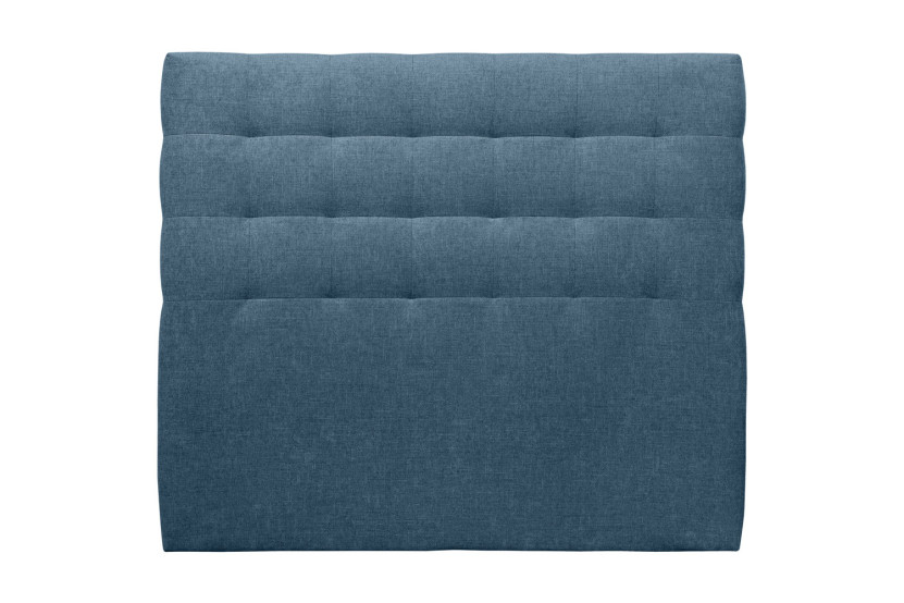 Tête de lit 140 cm Capitonnée - Tissu Toile Natté Bleu Ocean