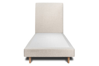 Lit 90x200 cm avec Tête de lit tapissée - Tissu Bouclette