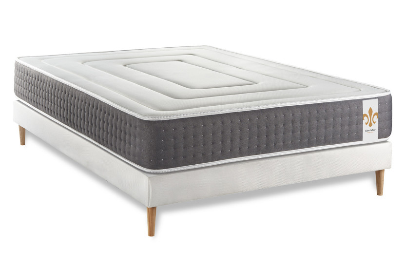 Ensemble Matelas Sommier 140x200 cm - Sommier Blanc (en kit) - Vingt-Six