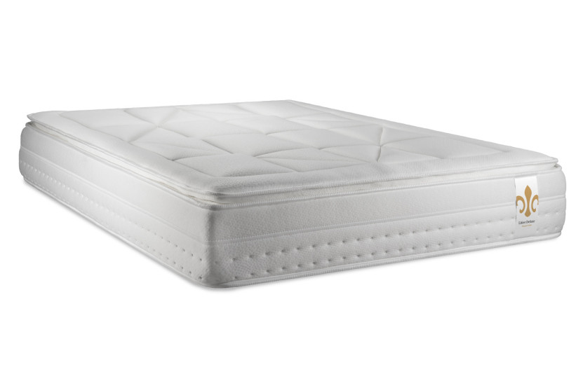 Pack lit complet 200x200 cm - Matelas + 2 Sommiers Blancs + 2 oreillers + Couette - Vingt-Huit PLUS