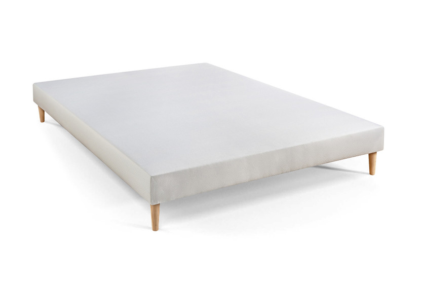 Ensemble Matelas Sommier 140x190 cm - Sommier Blanc (déjà monté) - Le Douillet