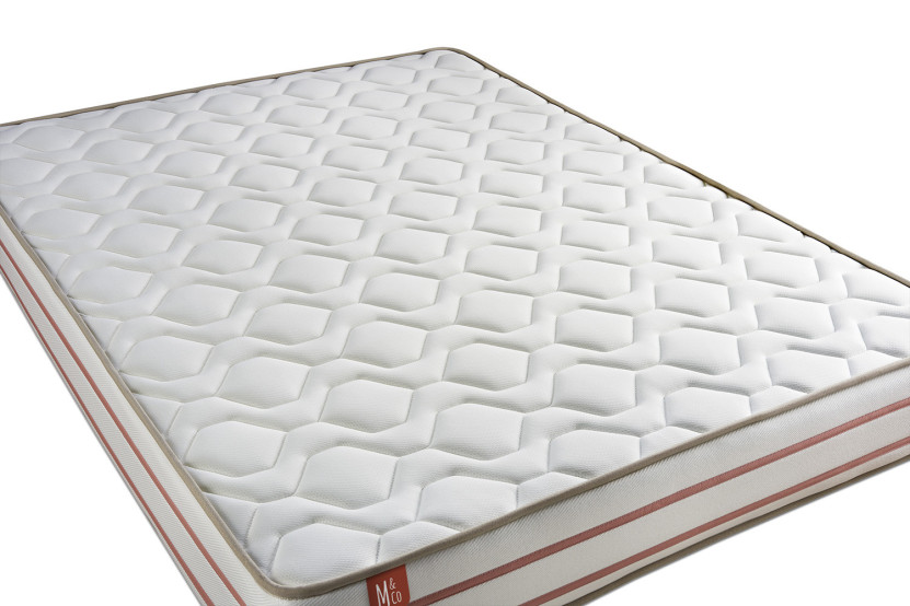Pack lit complet 140x200 cm - Matelas + Sommier Beige + 2 oreillers + Couette - Le Doux