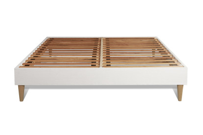 Pack lit complet 160x200 cm - Matelas + Sommier Blanc (en kit) + 2 oreillers + Couette - Windsor