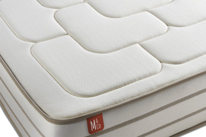 Ensemble Matelas Sommier 90x200 cm - Sommier Blanc (déjà monté) - Le Douillet