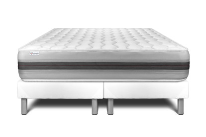 Ensemble Matelas Sommier 180x200 cm - 2 Sommiers Blanc - Vitalspring Recover