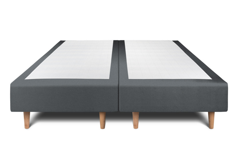 Lit 2x80x200 cm avec Tête de lit tapissée - Tissu Velours